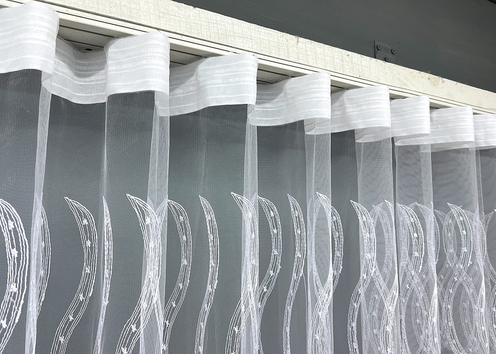 Тюль фатин с вышивкой и люрексом цвет холодный белый 2016т Киев - изображение 8