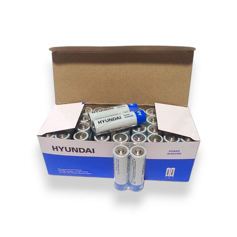 Батарейки Hyundai AA/R6 лужні  40штук Пальчик Харків - фото 1
