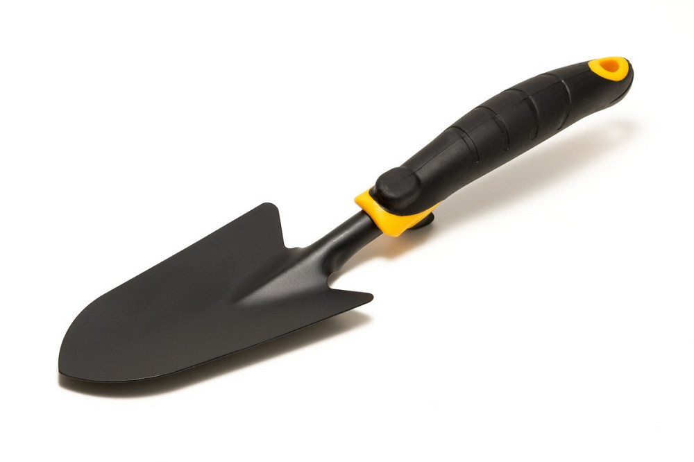 Совок посадочный MASTERTOOL зауженный с пластиковой ручкой и TPR-покрытием 320х80 мм 14-6171. Ровно - изображение 1