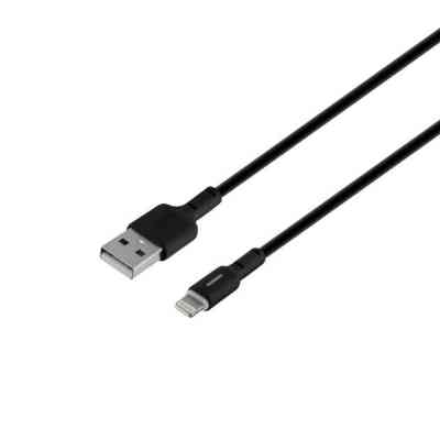 Дата кабель USB 2.0 AM to Lightning 1.0m 3A black XO (NB112-i-BK) Винница