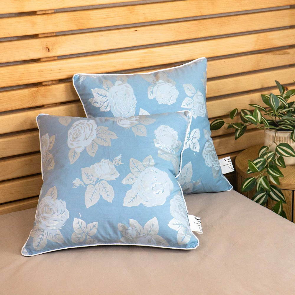 Подушка из Холлофайбера - Синтепух YouStar - упругая 40x40 см (Голубой) Сумы - изображение 4