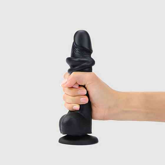 Реалістичний фалоімітатор Strap-On-Me Sliding Realistic Skin Dildo Black M, ефект рухливої шкіри Sex Aura Київ