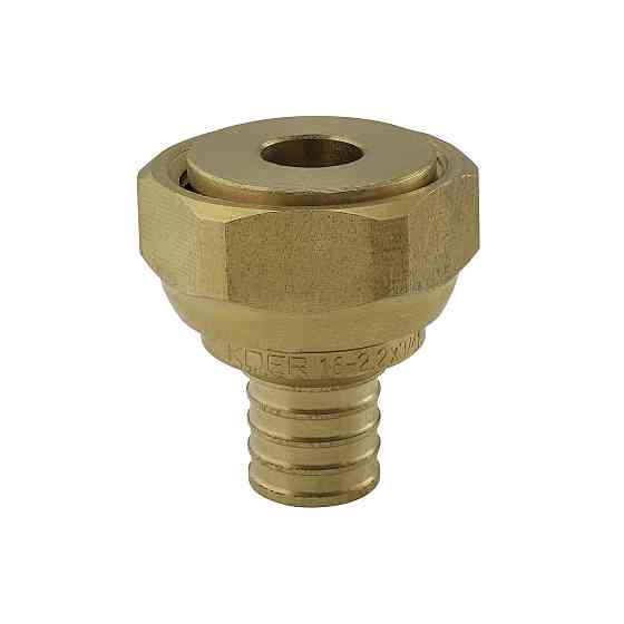 Перехідник з накидною гайкою під плоске ущільнення Koer KA.A08F-16S - 16(2.2mm) x 3/4"F (KR4866) Київ