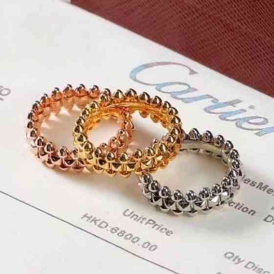 Cartier кільце з зубчиками в трьох кольорах Одеса