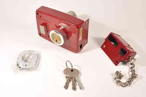 Замок накладний 14-04 червоний 101 Харків