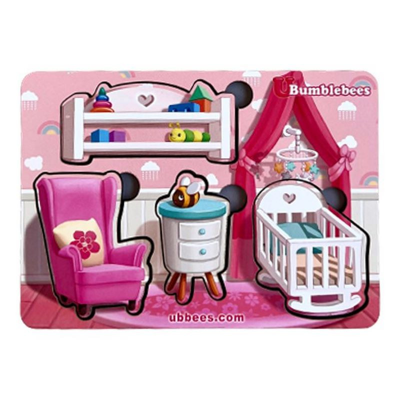 Дерев'яний пазл-вкладиш "Меблі-1" Ubumblebees (ПСФ120) PSF120 фон із підказкою Вінниця - фото 1