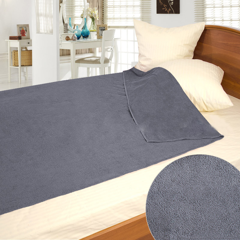 Простирадло махрове євро 200×220 сіре Київ - фото 1