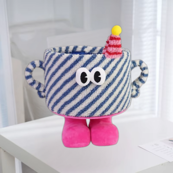 Кошик для іграшок плюшевий органайзер в дитячу кімнату м'який для речей та іграшок в дитяча кімнату синя Кам'янець-Подільський