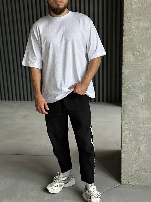 Футболка базова чоловіча оверсайз Білий 42/46 Харків - фото 2