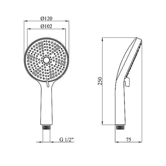 Лейка для ручного душа Kroner Element 2801512923Z-5301 Киев