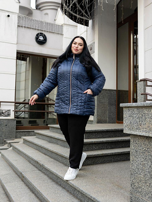 Женская  демисезонная куртка средней длины стёганная больших размеров. .46-78р Киев - изображение 2