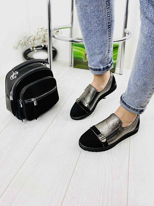 Olli Туфлі жіночі OLLI T-17-10120 графіт (весна-осінь, шкіра натуральна) (3277) Коломыя - изображение 7