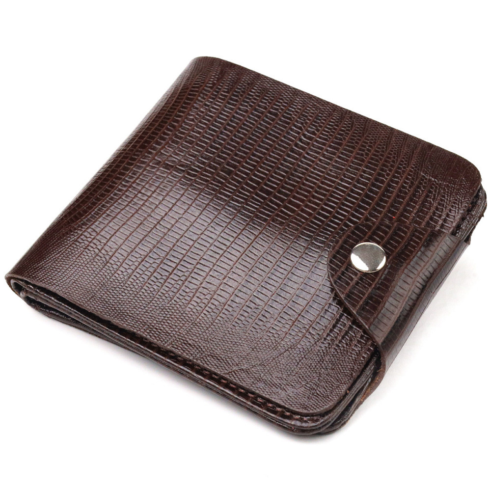 Элегантное портмоне для мужчин в два сложения из натуральной фактурной кожи CANPELLINI 21576 Коричневое Киев - изображение 10
