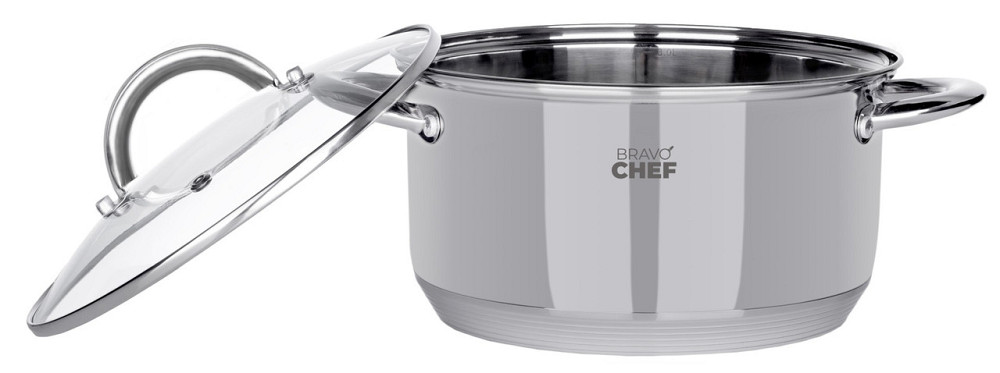 Кастрюля Bravo Chef 18 см (2.6 л) с крышкой (6720868) Киев - изображение 4