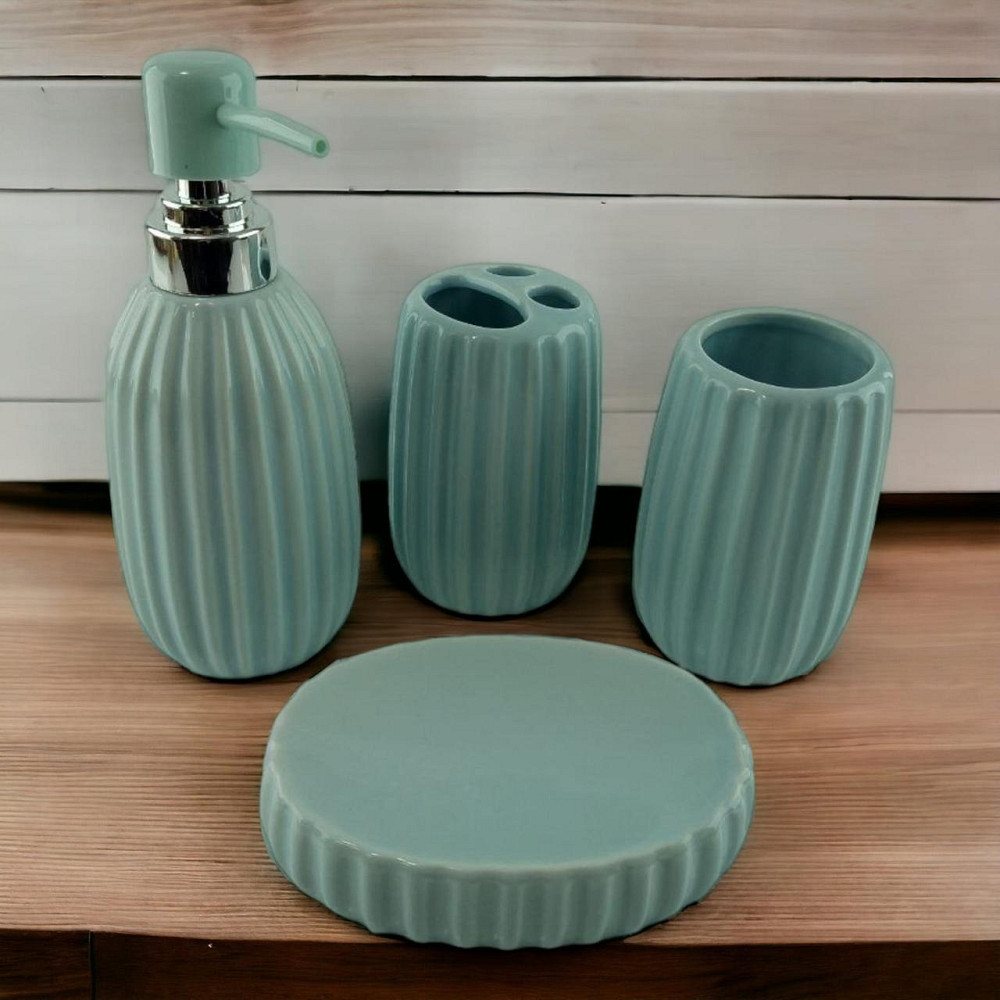 Набір для ванної кімнати із кераміки блакитний Київ - фото 1