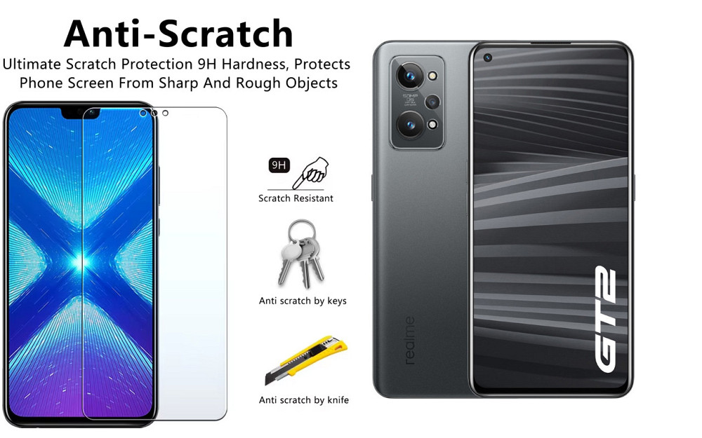 Защитное стекло NeoGlass для Realme GT2, Realme GT2 Pro – ультрапрозрачное и устойчивое Киев - изображение 1