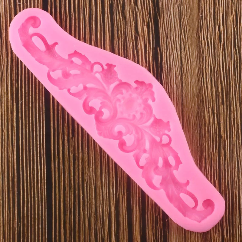 Молд силиконовый Абстракция 138 на 41 мм розовый Киев - изображение 3