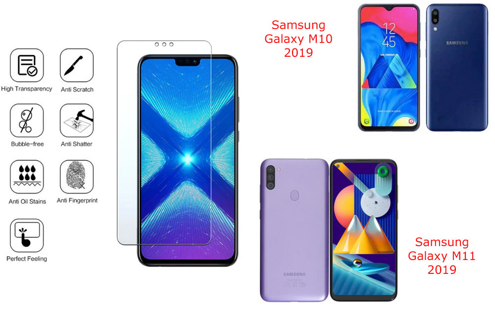 Защитное стекло NeoGlass для Samsung Galaxy M10 2019, Galaxy M11 2019 – ультрапрозрачное и устойчивое Киев - изображение 4