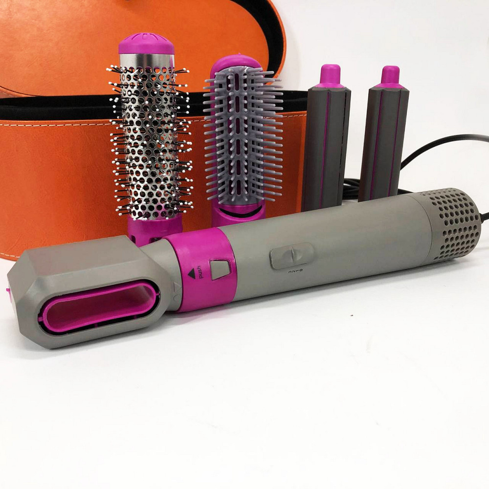 Фен з регулюванням температури і потоку повітря 5 в 1 + Кейс, Стайлер автоматичний для завивки волосся EG-27 Львів - фото 8