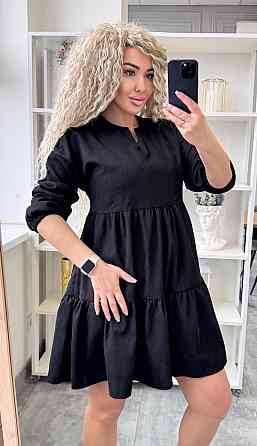 Жіноче базове повсякденне плаття мікровельвет Чорний, 46/48 Одеса