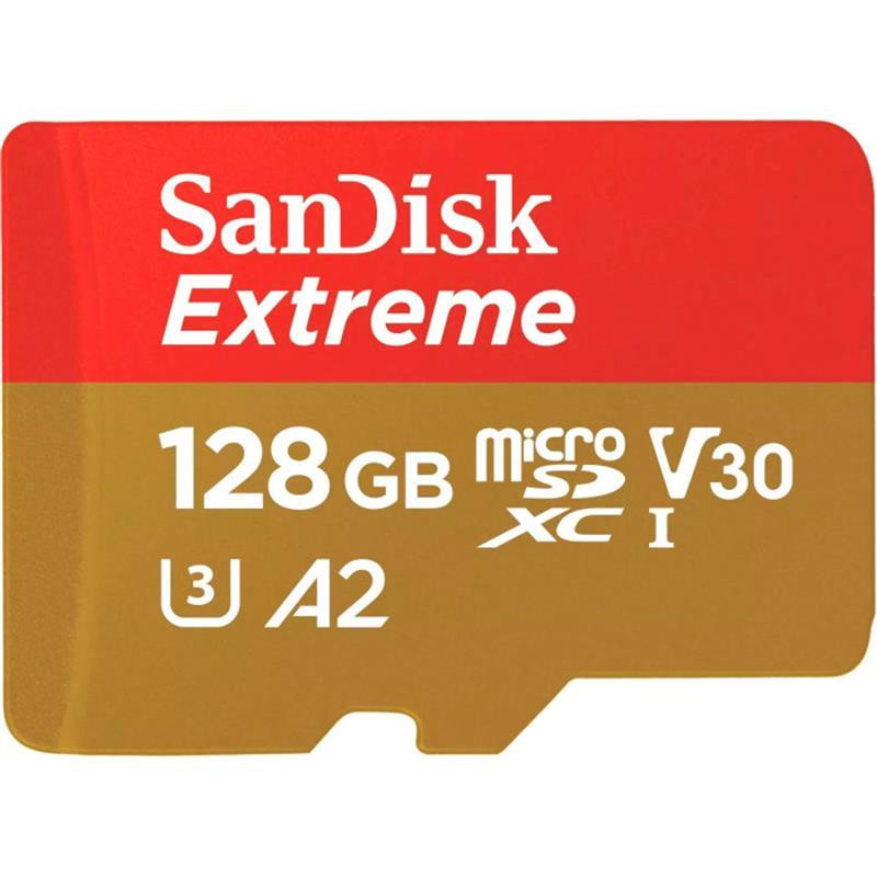 Картка пам'яті MicroSDXC 128 GB UHS-I U3 R190/W90MB/s SanDisk Extreme V30 + SD-адаптер (SDSQXAA-128G-GN6AA) ( 23104 ) Харьков - изображение 2