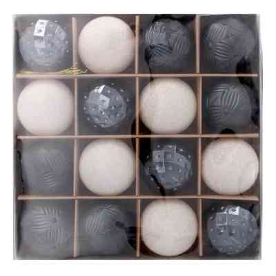 Ялинкова іграшка Chomik пластикові кульки компл. 16 шт, 6см, чорні (5900779853140_2) Вінниця