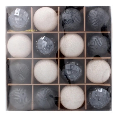 Ялинкова іграшка Chomik пластикові кульки компл. 16 шт, 6см, чорні (5900779853140_2) Вінниця - фото 5