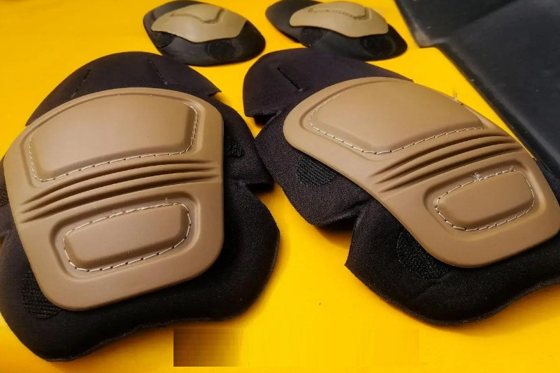 Комплект захисту Наколінники + налокотники Combat із удароміцного пластику (Коричневий) Вінниця - фото 7