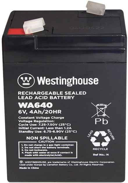 WA-640 Батарея акумуляторнаа свинцево-кислотна Westinghouse 6V, 4Ah, terminal F1 Рівне - фото 1