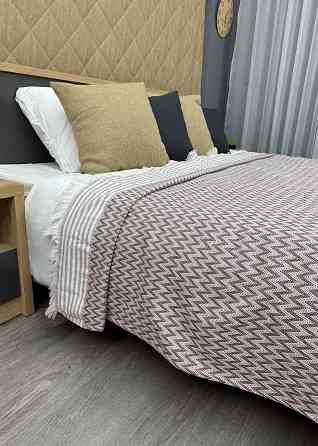 Покривало Dakota Fringe ЄВРО 200х230 см колір какао з білим (85-195) Київ