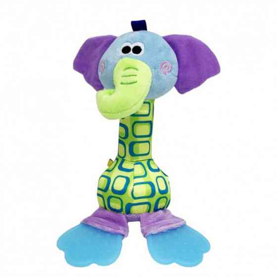 М`яка іграшка-брязкальце "Слон" TM Happy Monkey MGZ-1216-2 з дзвіночком Вінниця