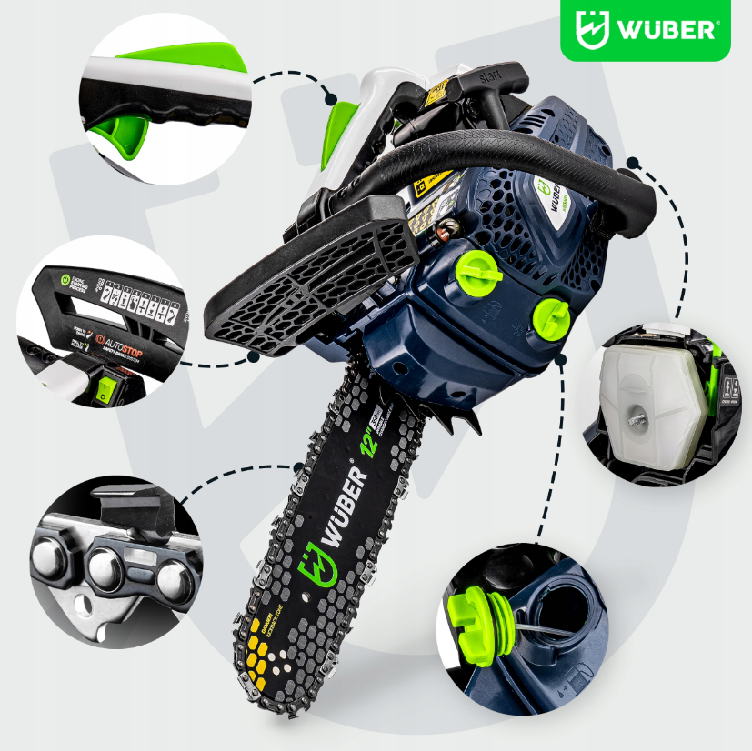 Бензопила ланцюгова 1к.с Wuber (Польща) Київ - фото 5