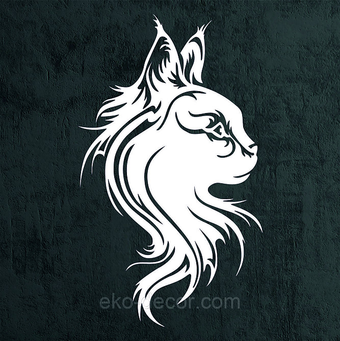 Декоративное настенное Панно «Кот» Декор на стену 110*66 см, Белый Киев - изображение 8