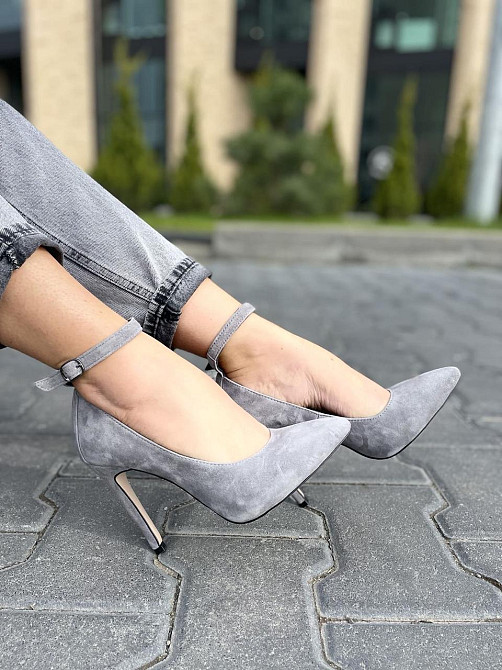 Nivelle Туфлі жіночі NIVELLE сірі натуральна замша каблук 10 см 36-39 (1769/10502-10512) Коломия - фото 3