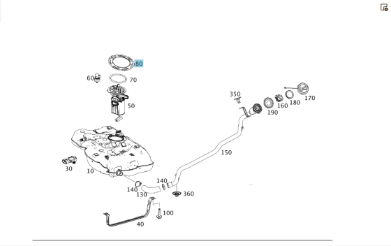 Mercedes-Benz  A2464710030 Фіксуюче кільце паливного модуля до бака CLA Shooting Brake X117 CLA C117 CLA C118 Одесса