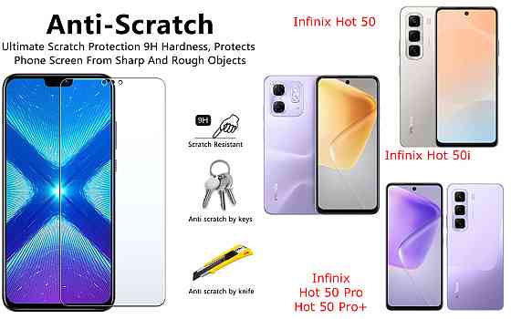Защитное стекло NeoGlass для Infinix Hot 50, Hot 50i, Hot 50 Pro, Hot 50 Pro+ – ультрапрозрачное и устойчивое Киев