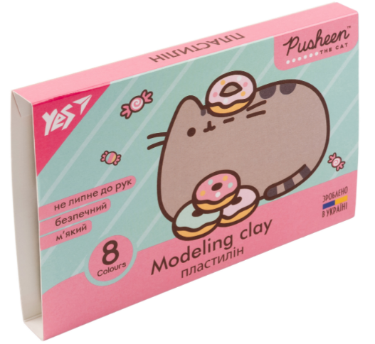 Пластилін 8 кол. 160 г "Yes" Pusheen, 540632, шт Київ