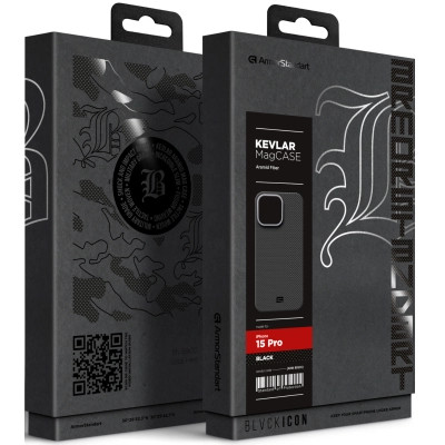 Чехол для мобильного телефона Armorstandart BlackIcon Kevlar MagCase Apple iPhone 15 Pro Black (ARM88536) Винница - изображение 2