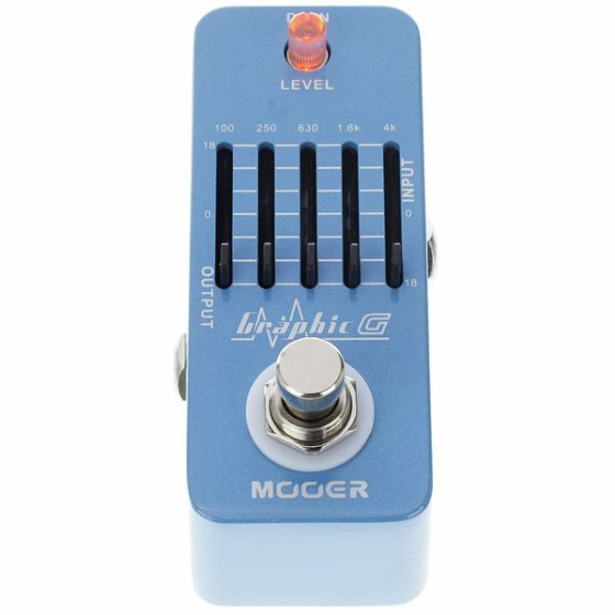 Гитарная педаль эквалайзер Mooer Graphic G MEQ1, 5-полосный EQ, True Bypass, регулировка ±18 дБ, металлический корпус Киев
