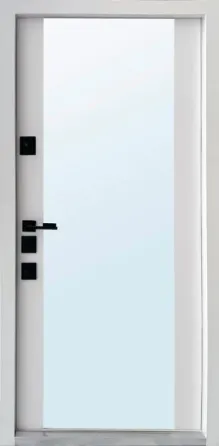 Вхідні двері з дзеркалом Qdoors Авангард Галант-Ак Дуб табак / Біла емаль 850х2040 мм Київ