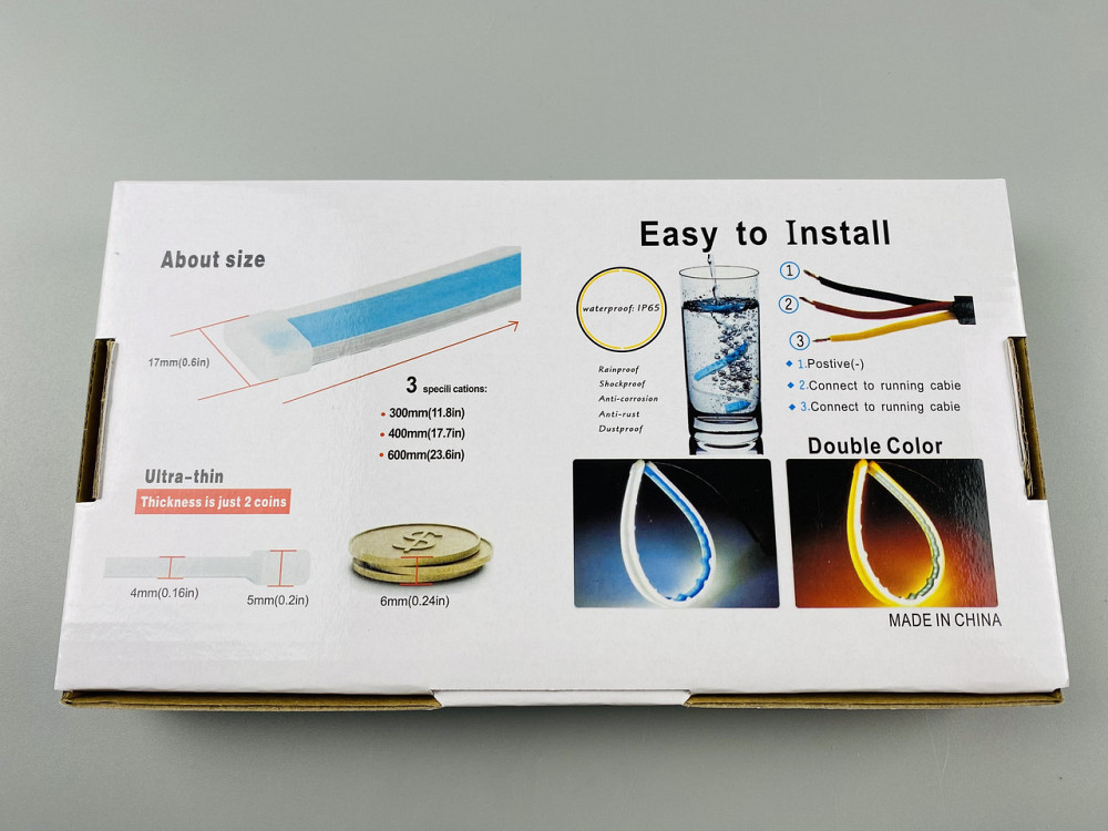 Гнучка світлодіодна LED-стрічка для фар автомобіля, гнучкі денні ходові вогні з миготливим поворотом авто LED Мукачево - фото 4