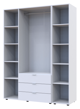 Комплект шаф для одягу Doros Гелар (2 шт.) 154,4х49,5х203,4 см Білий (DRS-011182) Львів