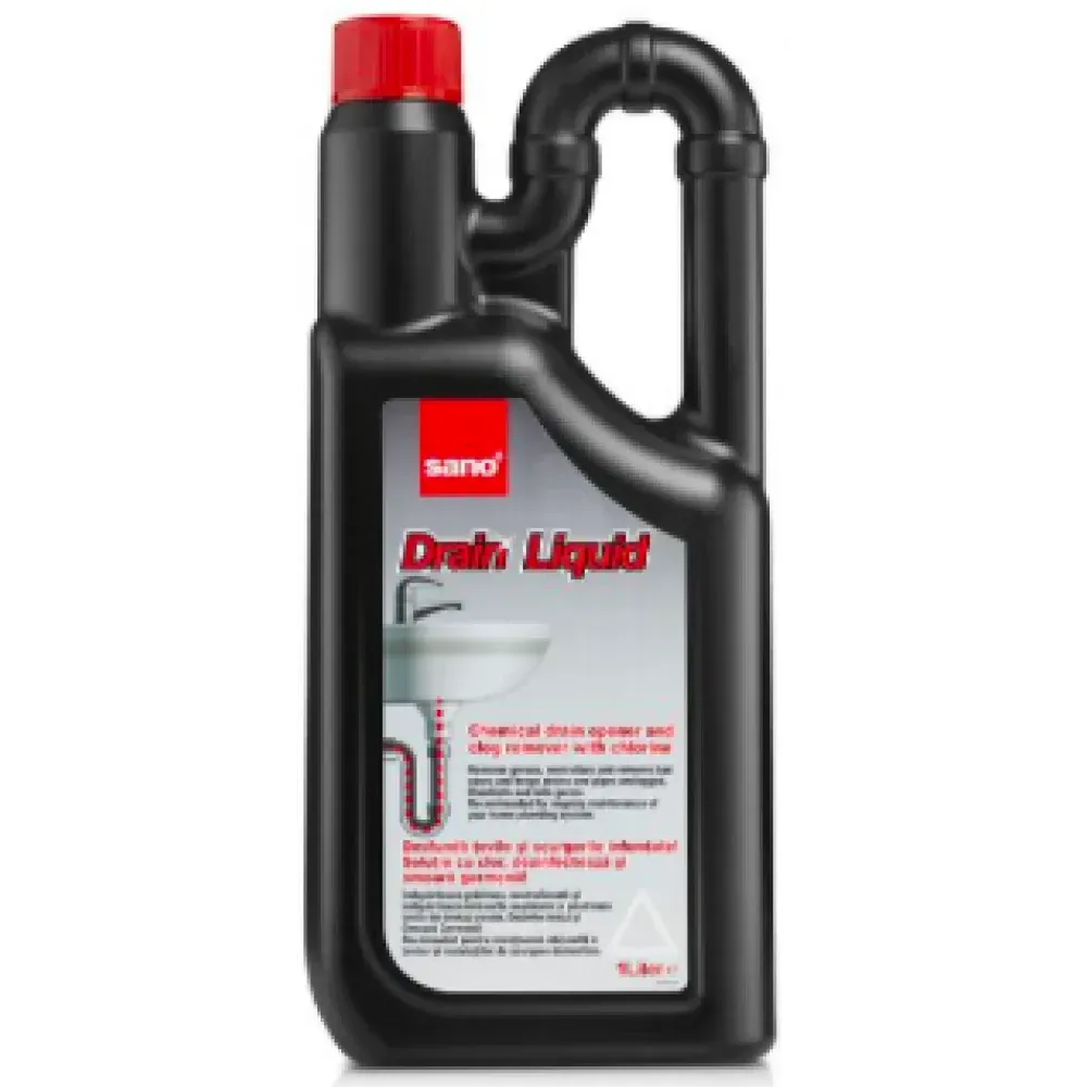 Засіб для прочищення сорних водостіків і усунення неприємного запаху гель Sano Drain Liquid 1 л Львів - фото 1