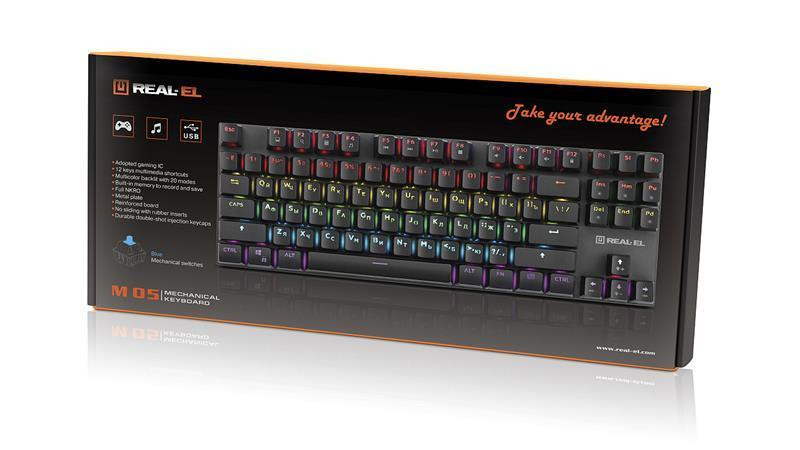Клавіатура REAL-EL M 05 Grey USB Сірий Харків - фото 10
