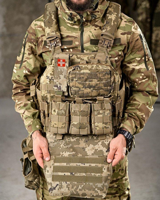 Плитоноска быстрый сброс комплекте РПС в сборе  пиксель рюкзак Одесса - изображение 4