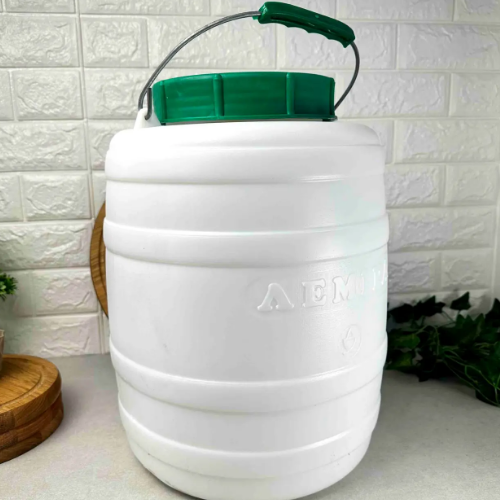 Бочка пластиковая пищевая 20л белая с металлической ручкой Лемира Харьков - изображение 3