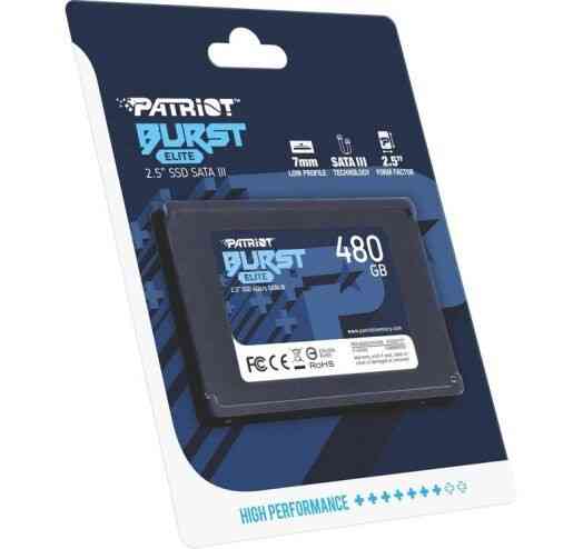 Накопичувач SSD 480GB Patriot Burst Elite 2.5" SATAIII TLC (PBE480GS25SSDR) 2.5" Харків