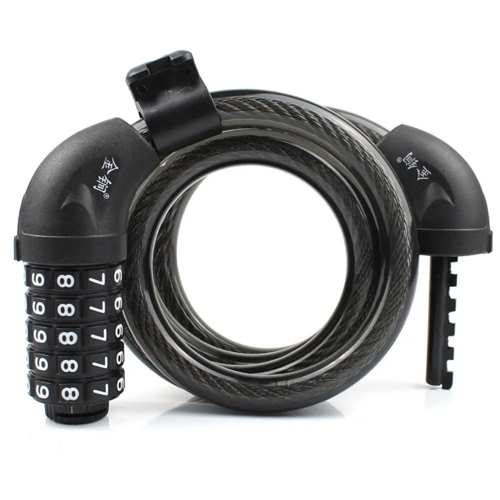 Велосипедний тросовий кодовий замок 1200*10 з власникам Feel Fit Бровари - фото 8