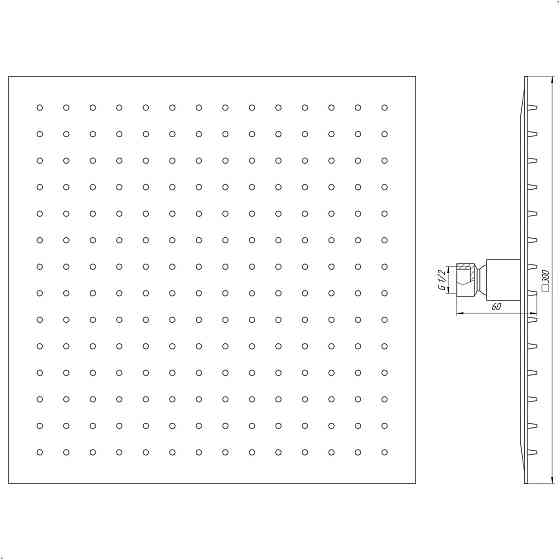 Душевая лейка Globus Lux ST-0300-Q-BB (000021206) Киев