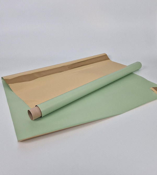 Рулон 10 м матовий метал золото (40) плівка для квітів (h600) No 3 ФІСТАШКИЙ (1 шт.) Харків - фото 1